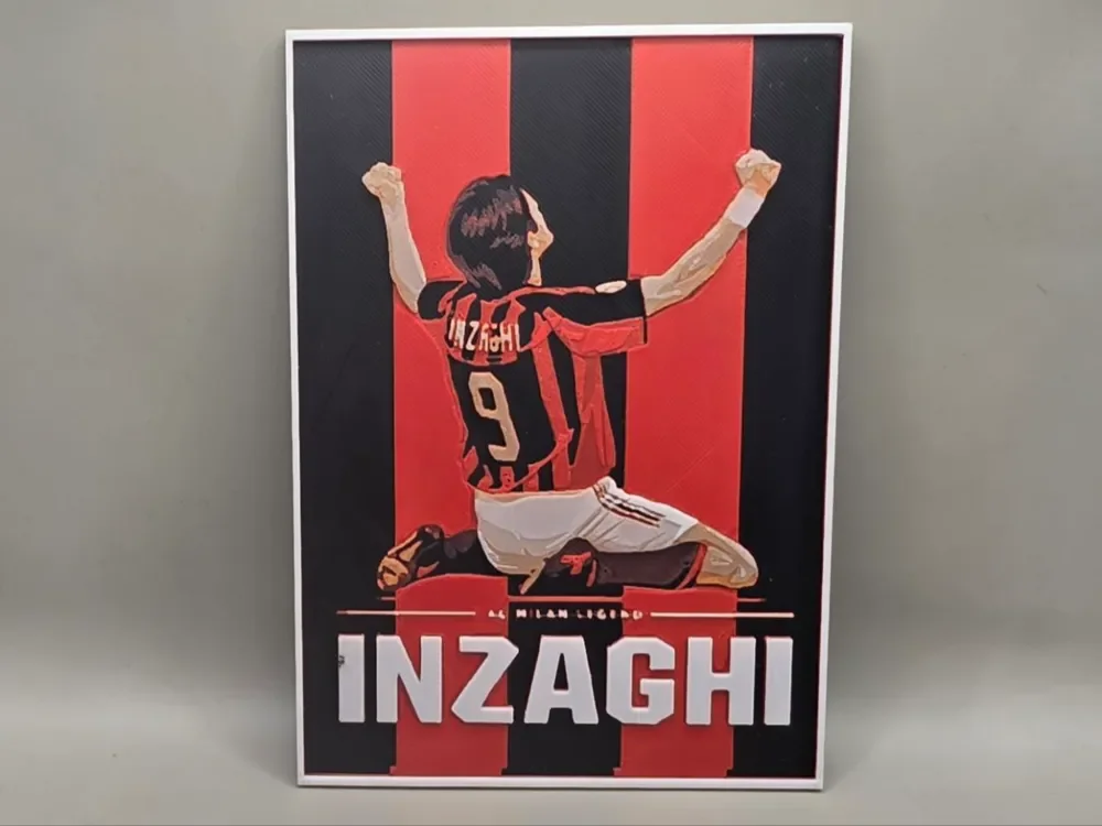 AC Milan - Pippo Inzaghi - HueForge by keko HueForge model: AC Milan - Pippo Inzaghi - HueForge by keko