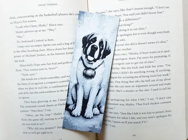 HueForge model: Bookmark, Cute Puppy Dog, St. Bernard by Dame Jo