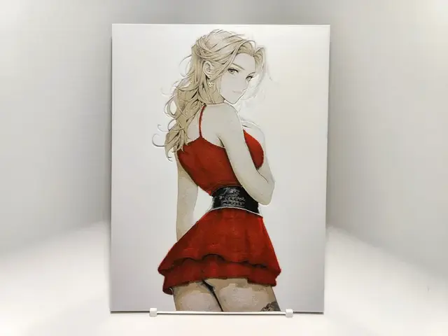 HueForge model: Anime Woman in Red - Hueforge by BeaN