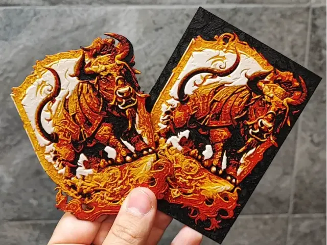 HueForge model: Taurus card by Garuda3D