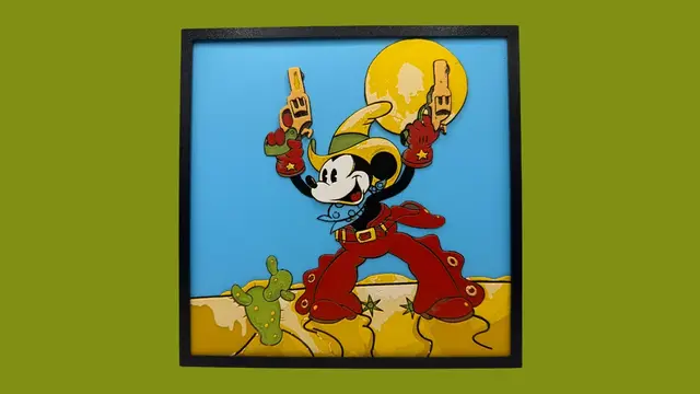 HueForge model: Cowboy Mickey Mouse Hueforge by Canadian Gamer
