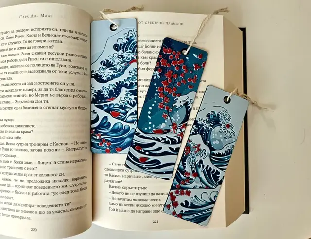 HueForge model: "Cherry Blossom Tide" - Bookmarks Set by C3D