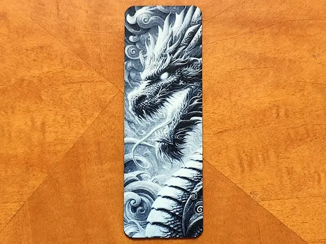 HueForge model: Frostfire Dragon Bookmark  - Hueforge by Sarge