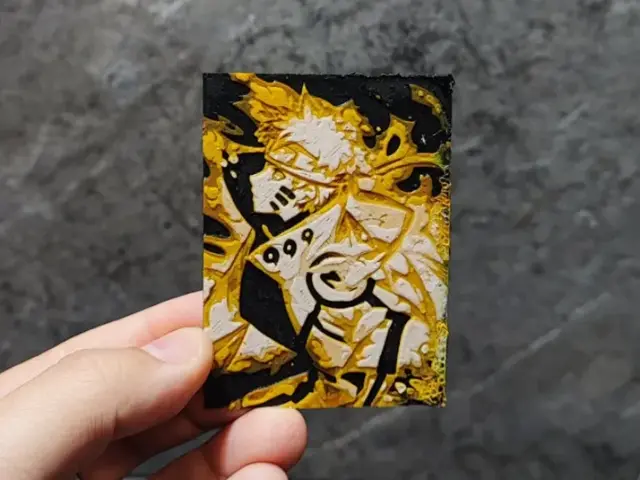 HueForge model: Naruto card/ sticker by Garuda3D