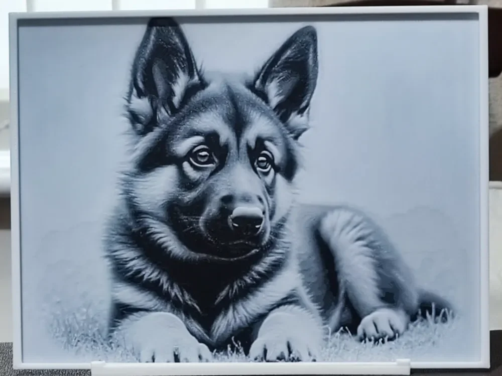 German Shepherd Puppy - HueForge 2 Color by BoDad HueForge model: German Shepherd Puppy - HueForge 2 Color by BoDad