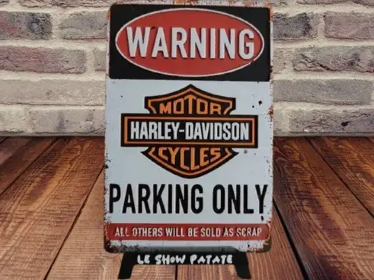 HueForge model: Vintage Harley Davidson Parking Sign by leshowpatate