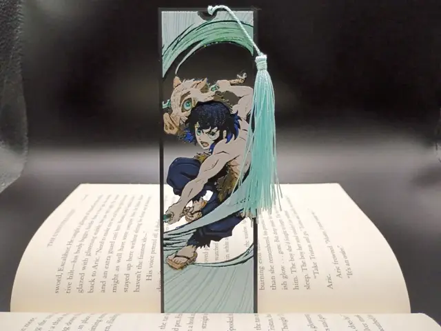 HueForge model: Demon Slayer, Inosuke Hashibira Bookmark Framed by 3djd