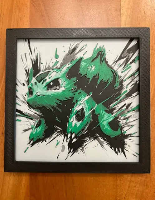 HueForge model: Bulbasaur by JustBe 3D Printing