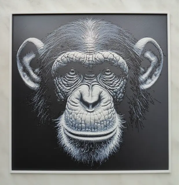 HueForge model: Chimpanzee - Hueforge by BeaN