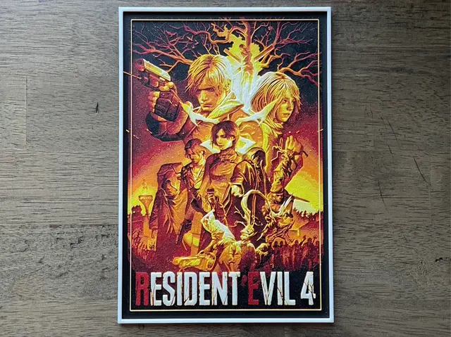 Resident Evil 4 Hueforge Video Game Poster
