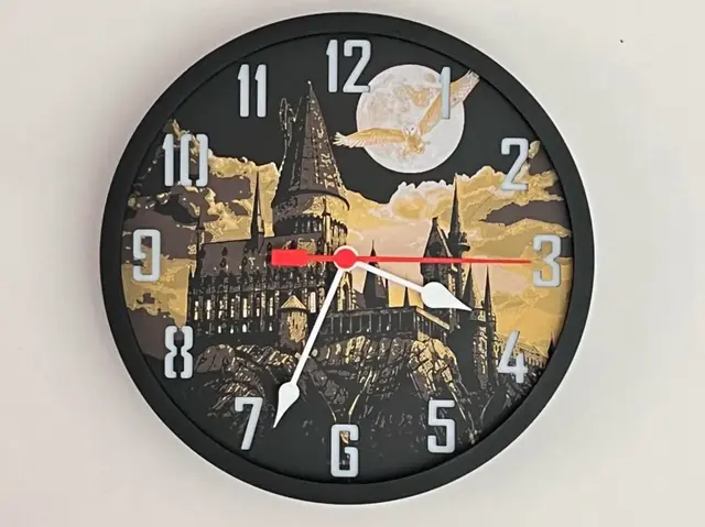 HueForge model: Customizable Clock - Hedwig Hogwarts, Harry Potter by 3djd