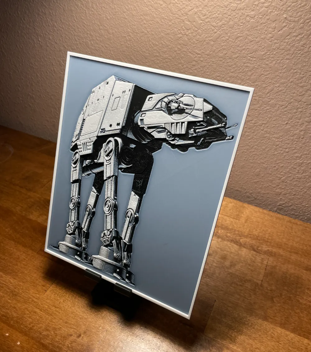 Hueforge - Star Wars - AT - AT Walker Blue Gray by Cloudy Nostalgia HueForge model: Hueforge - Star Wars - AT - AT Walker Blue Gray by Cloudy Nostalgia