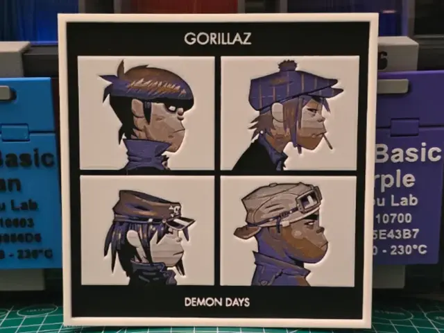 HueForge model: Gorillaz "Demon Days" Album - Hueforge Art by Lumpy3D