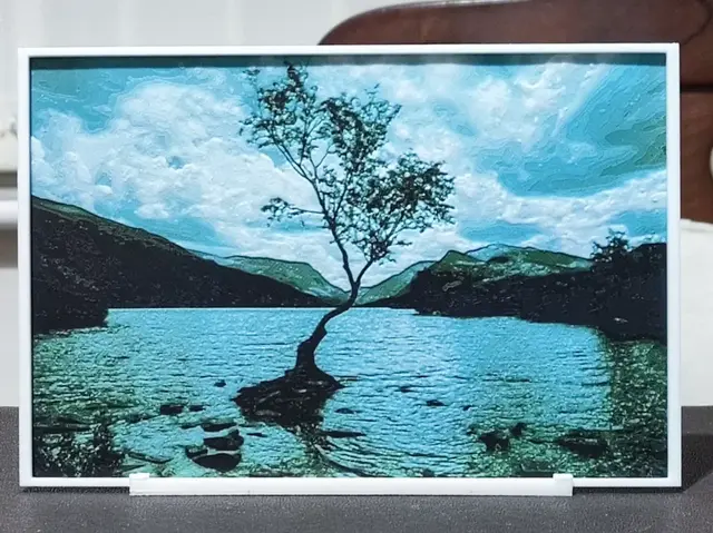 HueForge model: The Lonely Tree of Llyn Padarn - HueForge 4 Color by BoDad