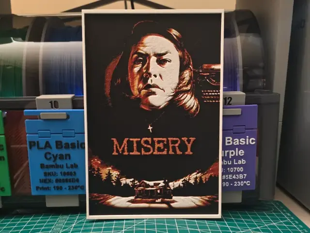 HueForge model: Misery Movie Poster - Hueforge Art by Lumpy3D