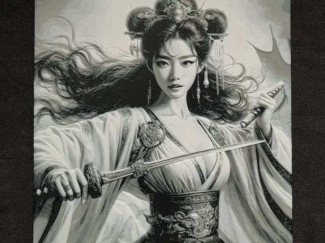 HueForge model: Samurai girl XII. HueForge by fD.667