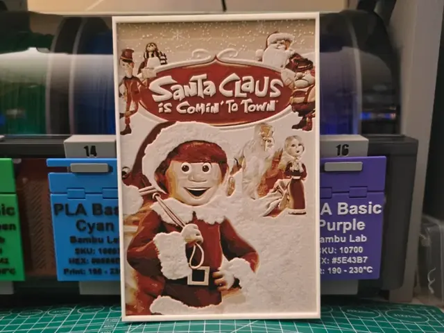 HueForge model: Santa Claus Is Comin' to Town Movie - Hueforge Art by Lumpy3D