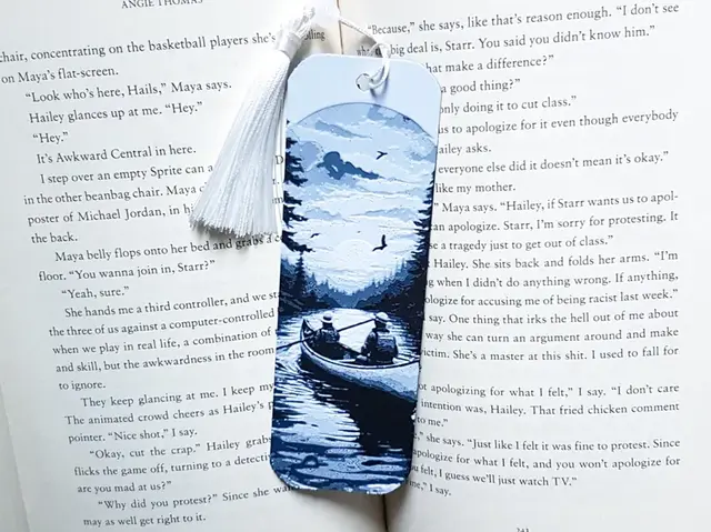 HueForge model: Bookmark, Canoe Scene, Lake by Dame Jo