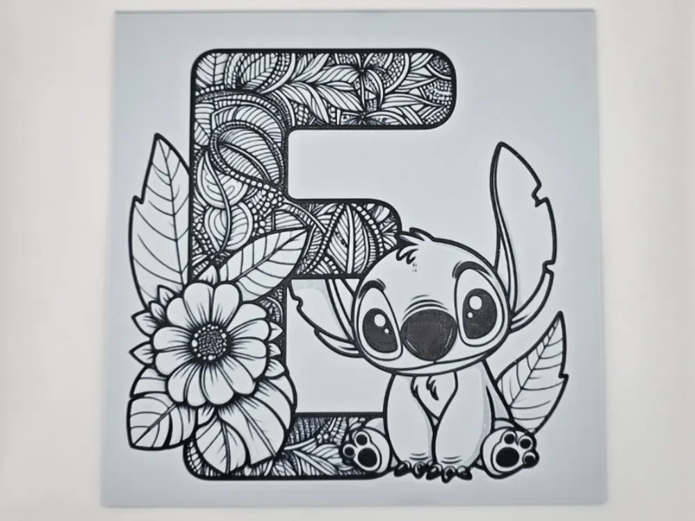 Stitch Letter (Several letters available) by Kactus Fpv HueForge model: Stitch Letter (Several letters available) by Kactus Fpv