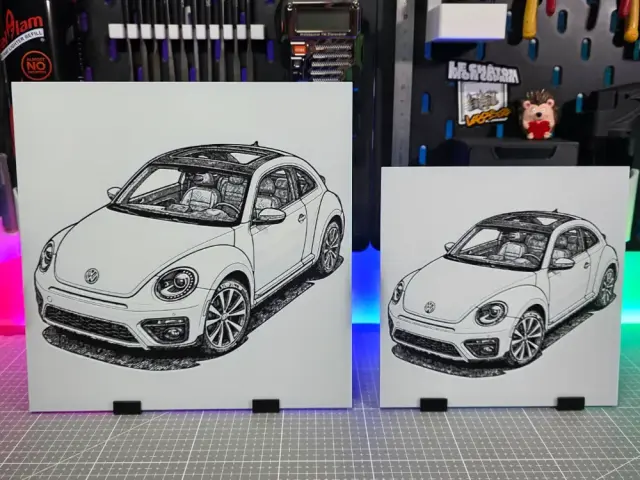 HueForge model: Volkswagen Beetle 2018 - Hueforge - 3 Colors by Montoya Maker