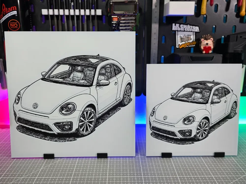 Volkswagen Beetle 2018 - Hueforge - 3 Colors by Montoya Maker HueForge model: Volkswagen Beetle 2018 - Hueforge - 3 Colors by Montoya Maker