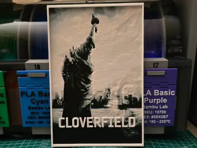 HueForge model: Cloverfield Movie Poster - Hueforge Art by Lumpy3D