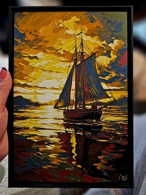 HueForge model: Sailing into the Sunset - HueForge by C3D