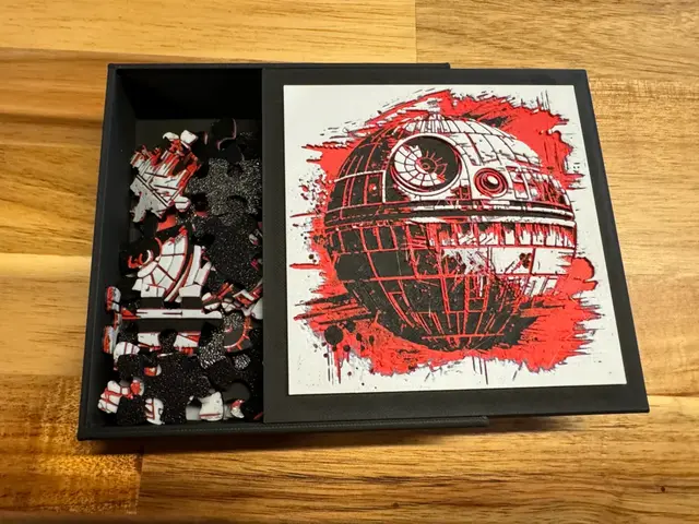 HueForge model: Puzzle Box Lid - Death Star by Canadian Gamer