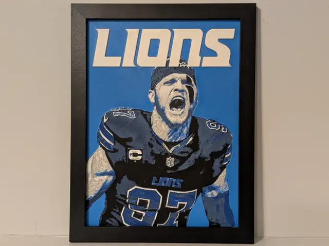 Aidan Hutchinson Detroit Lions 3D Hueforge Decor