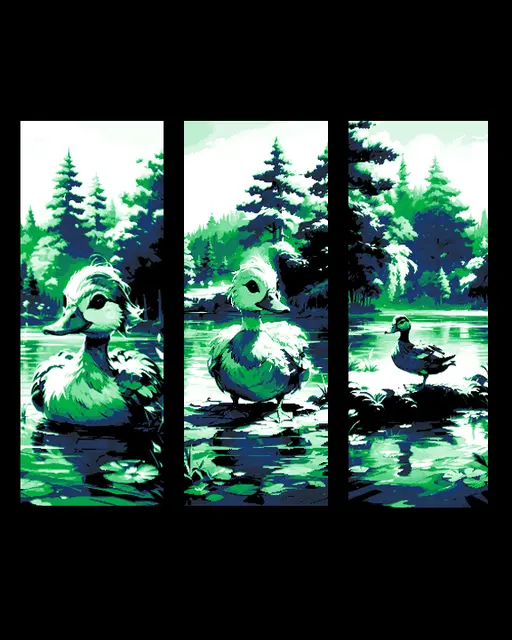 HueForge model: Funky Ducks Bookmark Set - Free by BooneCo3d