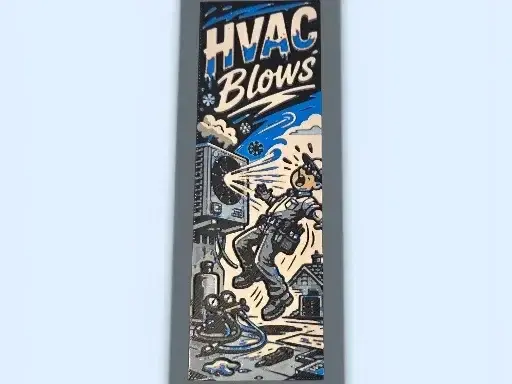 HueForge model: HVAC TradeMark 50mm by 150mm Bookmark by MythicHue's