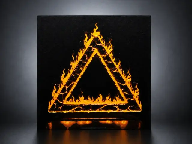 HueForge model: Triangle of Inferno - The Sacred Flame by Aleksandr