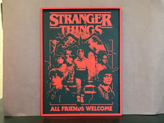 HueForge model: Stranger Things - All Friends Welcome Hueforge by Estiv