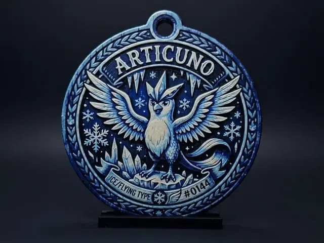 HueForge model: Articuno #0144 - Pokemon Ornament by LED