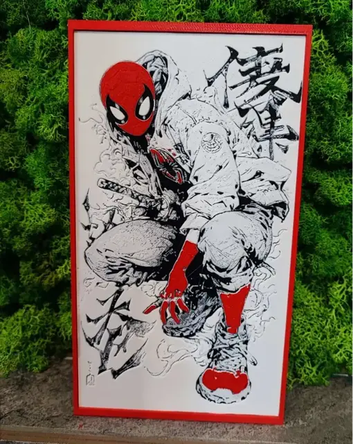 HueForge model: Samurai spider by Garuda3D