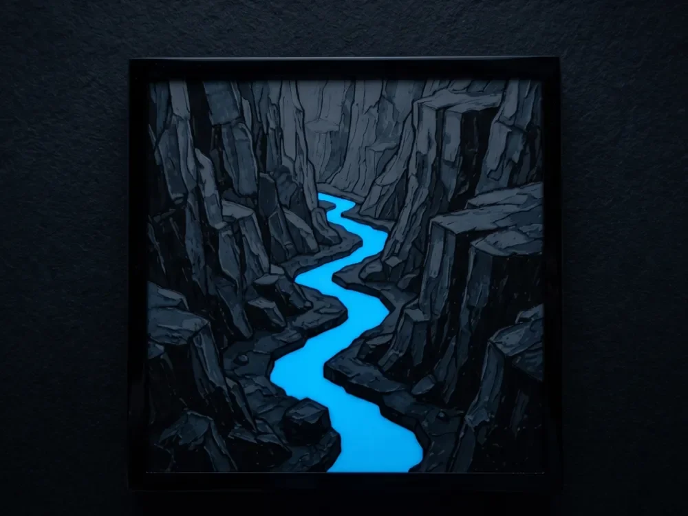 Alien River - Hueforge Wall Art by LED HueForge model: Alien River - Hueforge Wall Art by LED