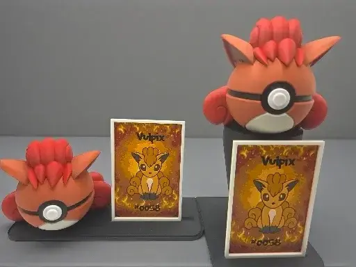 HueForge model: Vulpix Pokeball Display Card by MythicHue's