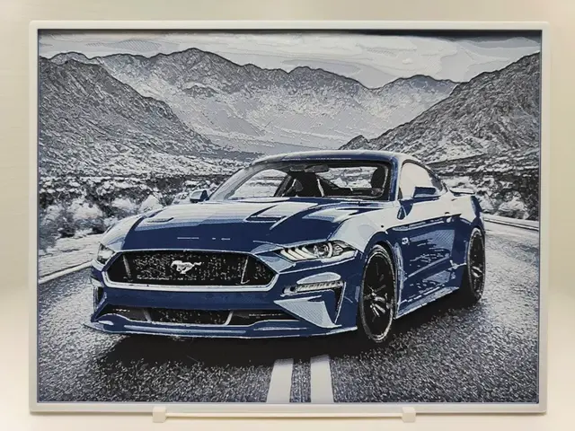 HueForge model: Ford Mustang - Hueforge by BeaN