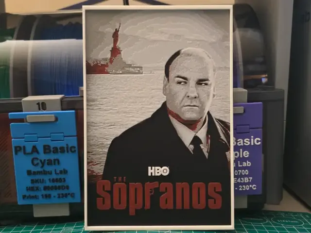 HueForge model: The Sopranos Poster - Hueforge Art by Lumpy3D