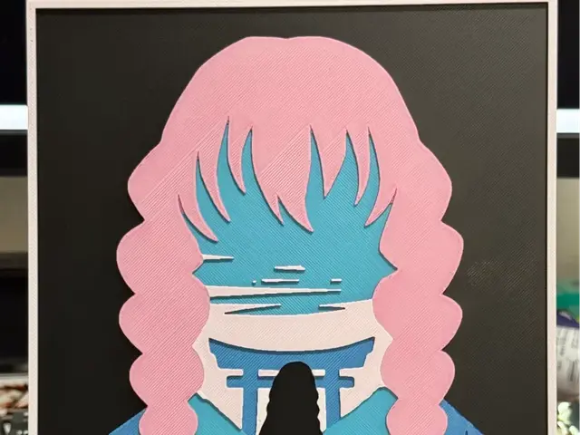 HueForge model: Mitsuri Silhouette by Strata Prints