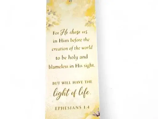 HueForge model: Ephesians 1:4 Bible Verse Bookmark 50mm x 150mm by MythicHue's