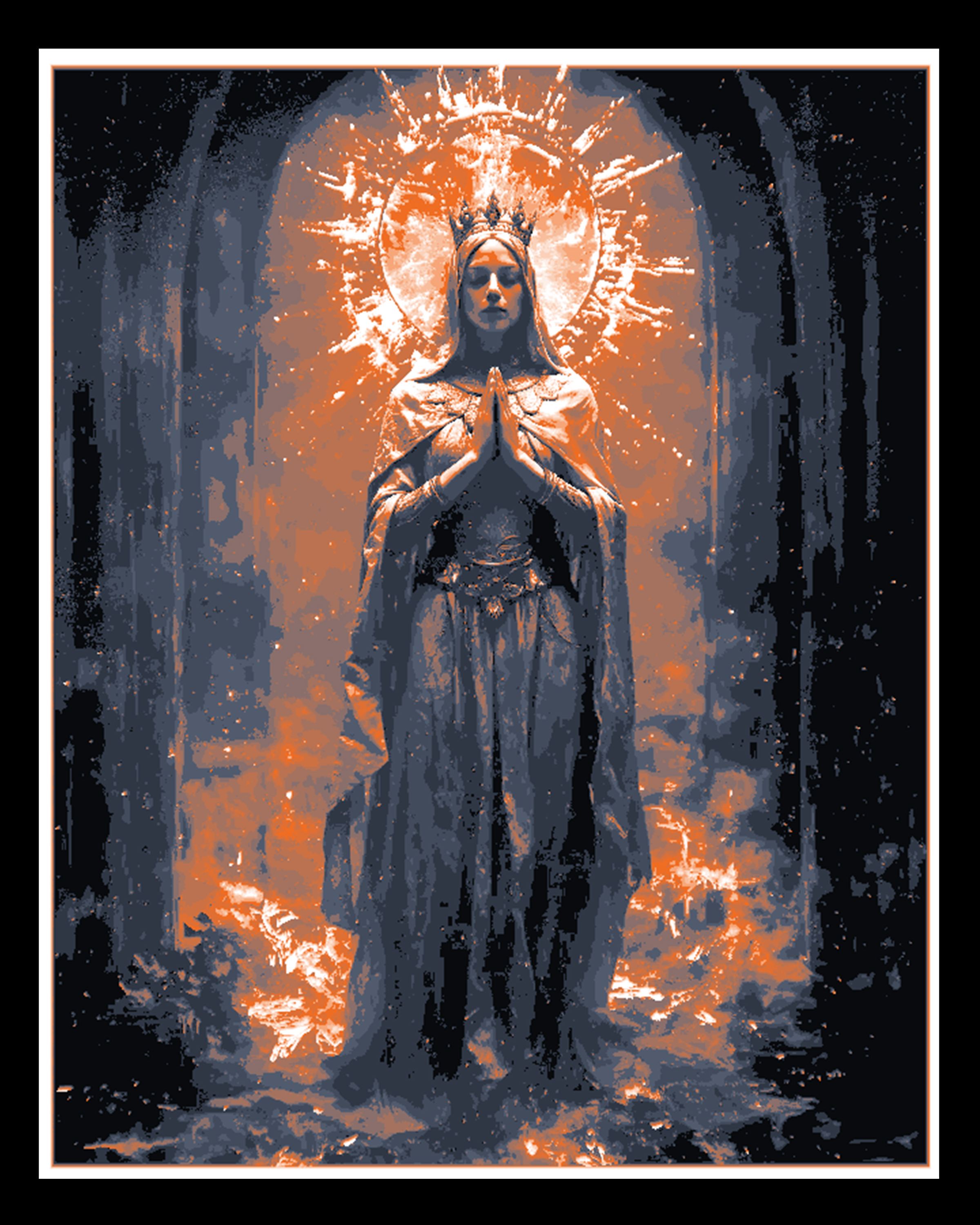 The supernatural power of a priestess's prayer - Hueforge art by BooneCo3d HueForge model: The supernatural power of a priestess's prayer - Hueforge art by BooneCo3d