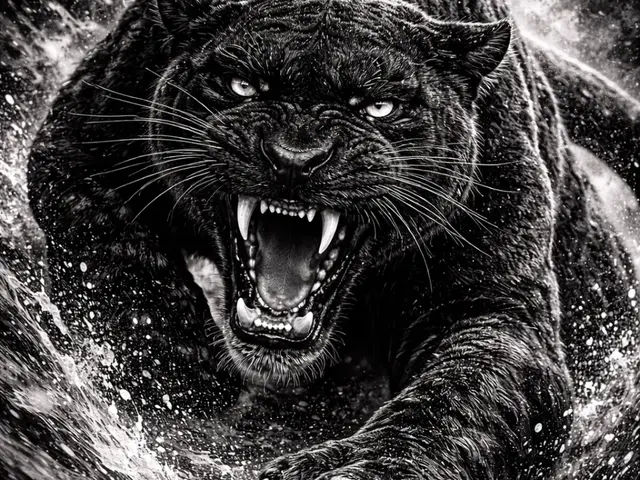 HueForge model: Panther – Black and White Animals Hueforge Series by Hueforge Maker