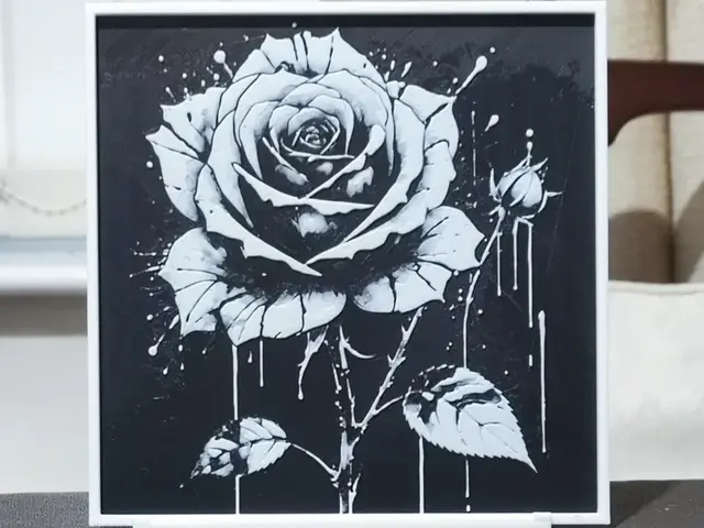 HueForge model: The White Rose - HueForge 2 Color by BoDad