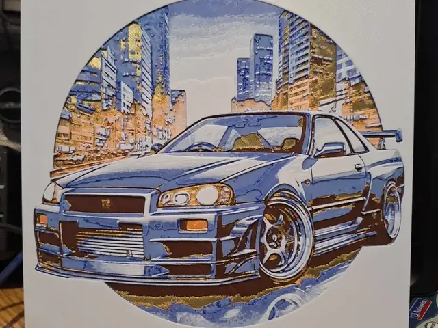 HueForge model: Nissan Skyline - GTR34 - hueforge - 4 colours by 3dGlow