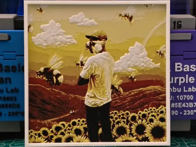 HueForge model: Tyler The Creator "Flower Boy" Album - Hueforge by Lumpy3D