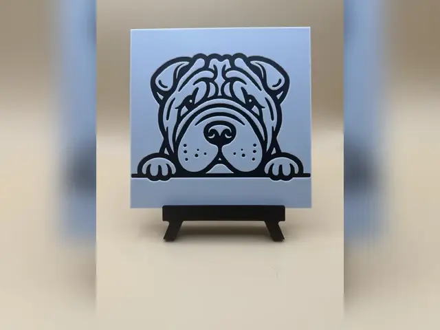 HueForge model: Cute Shar Pei Dog HueForge Print by iPrintStuffau