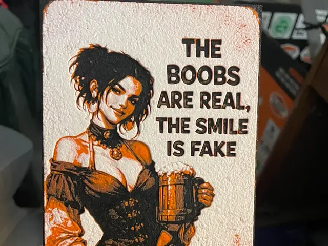 HueForge model: The Boobs are Real Tavern Woman Hueforge by Advancedtechworldwide