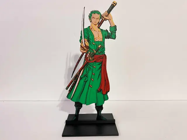 HueForge model: One Piece:Roronoa Zoro 1/10th Scale Bookmark/Décor by 3djd