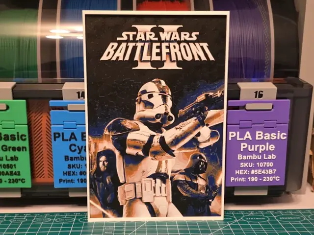 HueForge model: Star Wars: Battlefront II Poster - Hueforge Art by Lumpy3D